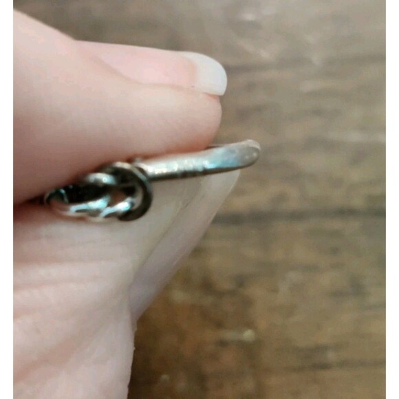 Earrings Heart Sterling Silver 925 Dangle Signed IBB 2" 2g - Picture 3 of 5